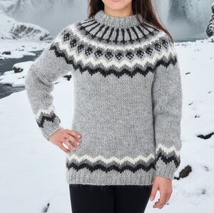 Icelandic ASKA Sweater, Ash Heather